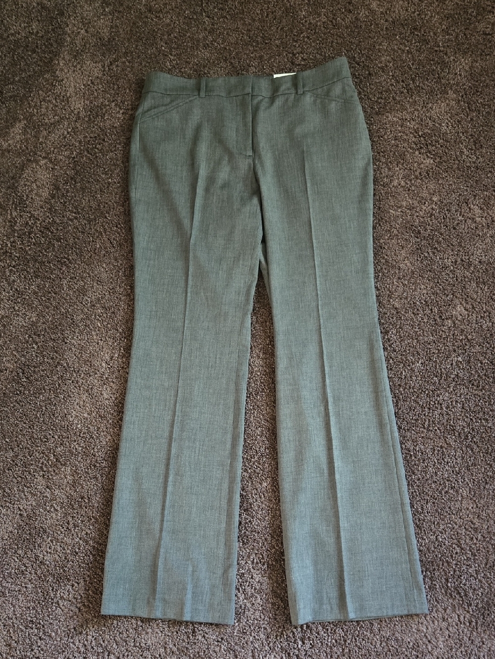 NEW Ann Taylor Loft Gray Kate Boot Leg Trouser Pants 8